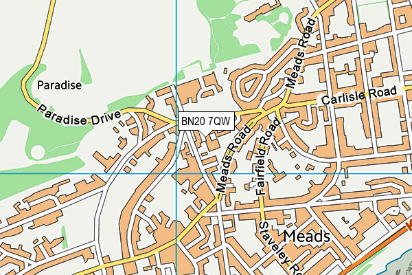 BN20 7QW map - OS VectorMap District (Ordnance Survey) BN20 7QW map - OS VectorMap District (Ordnance Survey)
