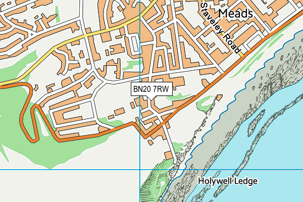 BN20 7RW map - OS VectorMap District (Ordnance Survey) BN20 7RW map - OS VectorMap District (Ordnance Survey)
