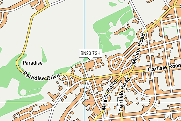 BN20 7SH map - OS VectorMap District (Ordnance Survey) BN20 7SH map - OS VectorMap District (Ordnance Survey)