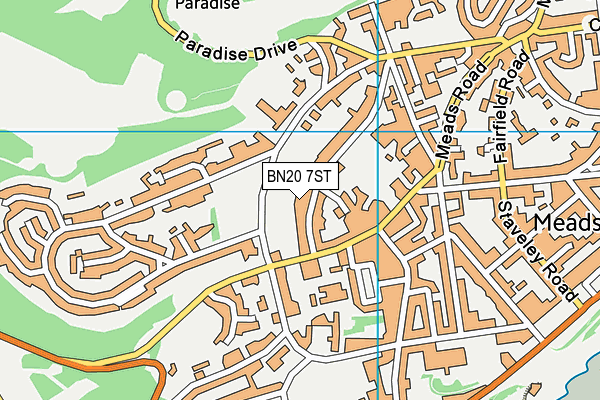 BN20 7ST map - OS VectorMap District (Ordnance Survey) BN20 7ST map - OS VectorMap District (Ordnance Survey)