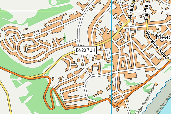BN20 7UH map - OS VectorMap District (Ordnance Survey) BN20 7UH map - OS VectorMap District (Ordnance Survey)