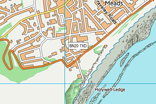 BN20 7XD map - OS VectorMap District (Ordnance Survey) BN20 7XD map - OS VectorMap District (Ordnance Survey)