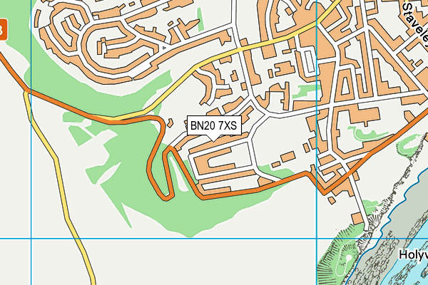 BN20 7XS map - OS VectorMap District (Ordnance Survey) BN20 7XS map - OS VectorMap District (Ordnance Survey)