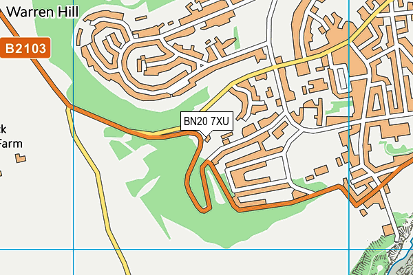 BN20 7XU map - OS VectorMap District (Ordnance Survey) BN20 7XU map - OS VectorMap District (Ordnance Survey)