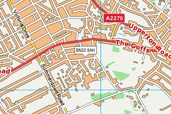 BN20 8AH map - OS VectorMap District (Ordnance Survey) BN20 8AH map - OS VectorMap District (Ordnance Survey)