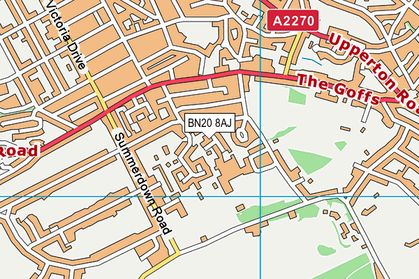 BN20 8AJ map - OS VectorMap District (Ordnance Survey)