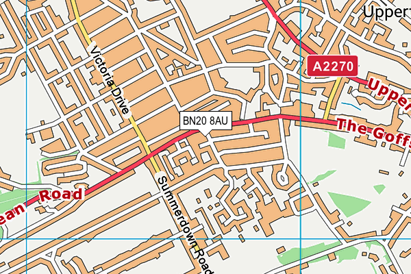 BN20 8AU map - OS VectorMap District (Ordnance Survey) BN20 8AU map - OS VectorMap District (Ordnance Survey)