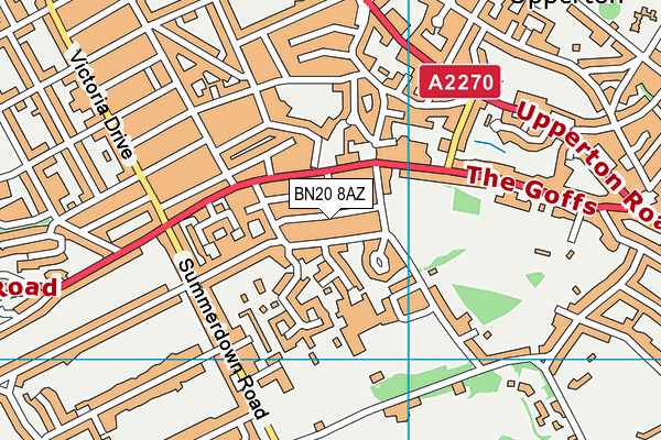 BN20 8AZ map - OS VectorMap District (Ordnance Survey) BN20 8AZ map - OS VectorMap District (Ordnance Survey)