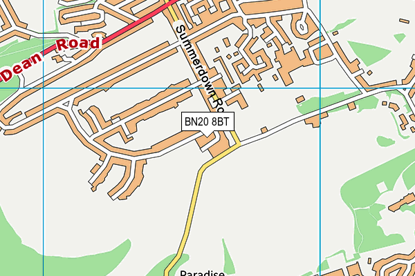 BN20 8BT map - OS VectorMap District (Ordnance Survey) BN20 8BT map - OS VectorMap District (Ordnance Survey)