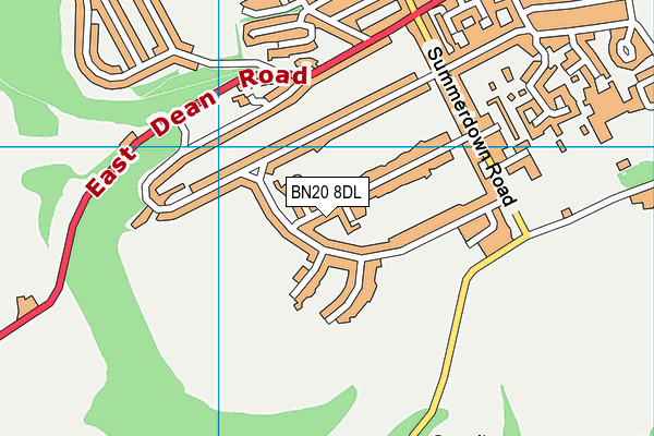 BN20 8DL map - OS VectorMap District (Ordnance Survey) BN20 8DL map - OS VectorMap District (Ordnance Survey)