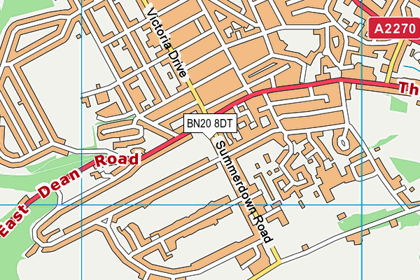 BN20 8DT map - OS VectorMap District (Ordnance Survey) BN20 8DT map - OS VectorMap District (Ordnance Survey)
