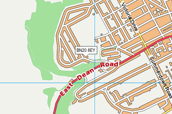 BN20 8EY map - OS VectorMap District (Ordnance Survey) BN20 8EY map - OS VectorMap District (Ordnance Survey)