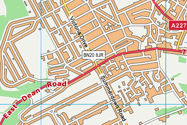 BN20 8JR map - OS VectorMap District (Ordnance Survey) BN20 8JR map - OS VectorMap District (Ordnance Survey)
