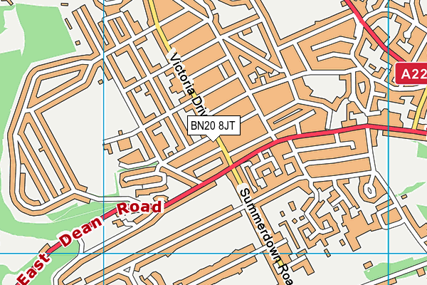 BN20 8JT map - OS VectorMap District (Ordnance Survey) BN20 8JT map - OS VectorMap District (Ordnance Survey)
