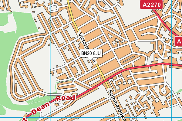 BN20 8JU map - OS VectorMap District (Ordnance Survey) BN20 8JU map - OS VectorMap District (Ordnance Survey)