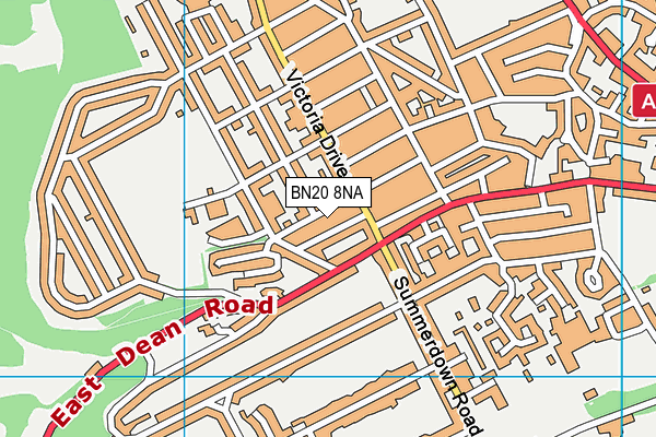 BN20 8NA map - OS VectorMap District (Ordnance Survey) BN20 8NA map - OS VectorMap District (Ordnance Survey)