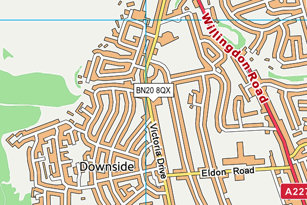 BN20 8QX map - OS VectorMap District (Ordnance Survey) BN20 8QX map - OS VectorMap District (Ordnance Survey)