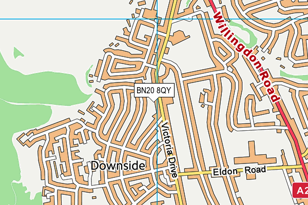 BN20 8QY map - OS VectorMap District (Ordnance Survey)