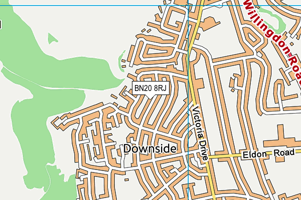 BN20 8RJ map - OS VectorMap District (Ordnance Survey)