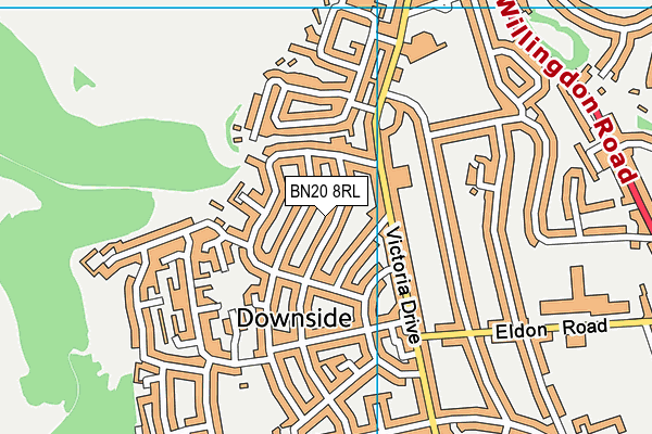 BN20 8RL map - OS VectorMap District (Ordnance Survey) BN20 8RL map - OS VectorMap District (Ordnance Survey)