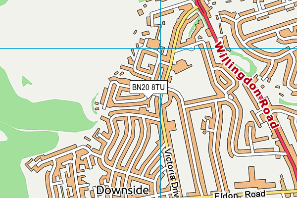 BN20 8TU map - OS VectorMap District (Ordnance Survey) BN20 8TU map - OS VectorMap District (Ordnance Survey)