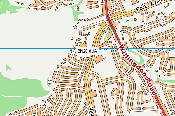 BN20 8UA map - OS VectorMap District (Ordnance Survey) BN20 8UA map - OS VectorMap District (Ordnance Survey)