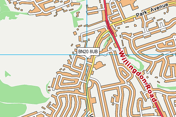 BN20 8UB map - OS VectorMap District (Ordnance Survey) BN20 8UB map - OS VectorMap District (Ordnance Survey)