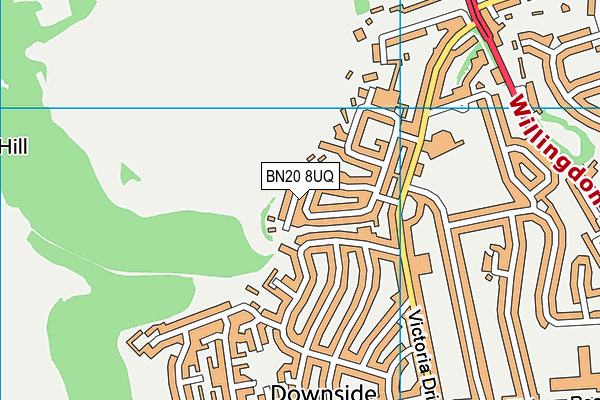 BN20 8UQ map - OS VectorMap District (Ordnance Survey) BN20 8UQ map - OS VectorMap District (Ordnance Survey)