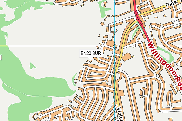 BN20 8UR map - OS VectorMap District (Ordnance Survey) BN20 8UR map - OS VectorMap District (Ordnance Survey)
