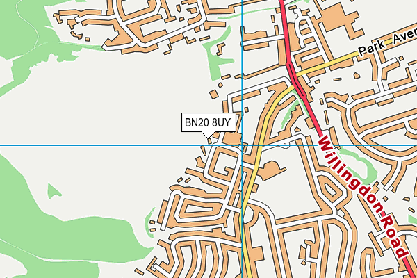 BN20 8UY map - OS VectorMap District (Ordnance Survey) BN20 8UY map - OS VectorMap District (Ordnance Survey)