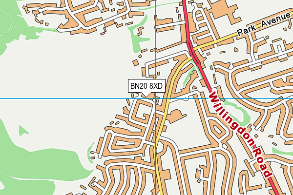 BN20 8XD map - OS VectorMap District (Ordnance Survey) BN20 8XD map - OS VectorMap District (Ordnance Survey)