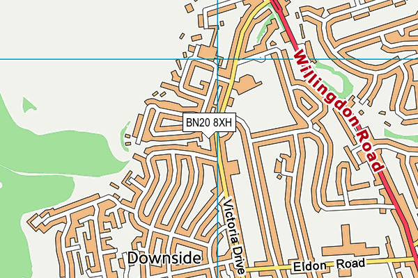 BN20 8XH map - OS VectorMap District (Ordnance Survey) BN20 8XH map - OS VectorMap District (Ordnance Survey)