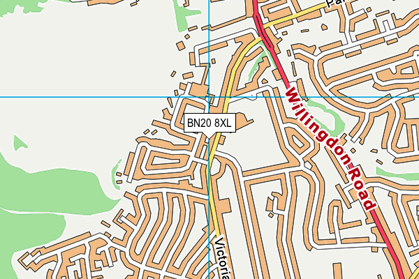 BN20 8XL map - OS VectorMap District (Ordnance Survey) BN20 8XL map - OS VectorMap District (Ordnance Survey)