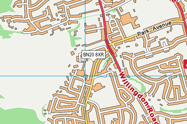 BN20 8XR map - OS VectorMap District (Ordnance Survey) BN20 8XR map - OS VectorMap District (Ordnance Survey)