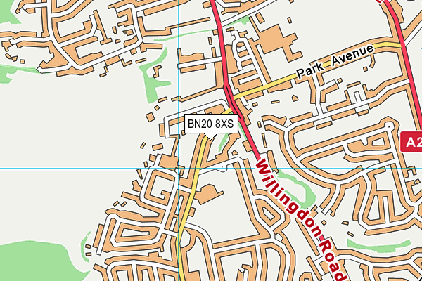 BN20 8XS map - OS VectorMap District (Ordnance Survey) BN20 8XS map - OS VectorMap District (Ordnance Survey)