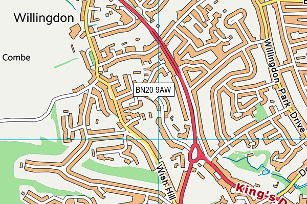 BN20 9AW map - OS VectorMap District (Ordnance Survey) BN20 9AW map - OS VectorMap District (Ordnance Survey)