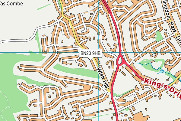 BN20 9HB map - OS VectorMap District (Ordnance Survey)