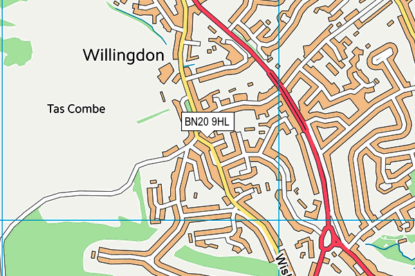 BN20 9HL map - OS VectorMap District (Ordnance Survey)
