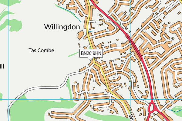 BN20 9HN map - OS VectorMap District (Ordnance Survey) BN20 9HN map - OS VectorMap District (Ordnance Survey)