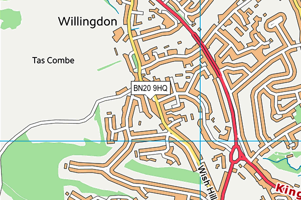 BN20 9HQ map - OS VectorMap District (Ordnance Survey) BN20 9HQ map - OS VectorMap District (Ordnance Survey)