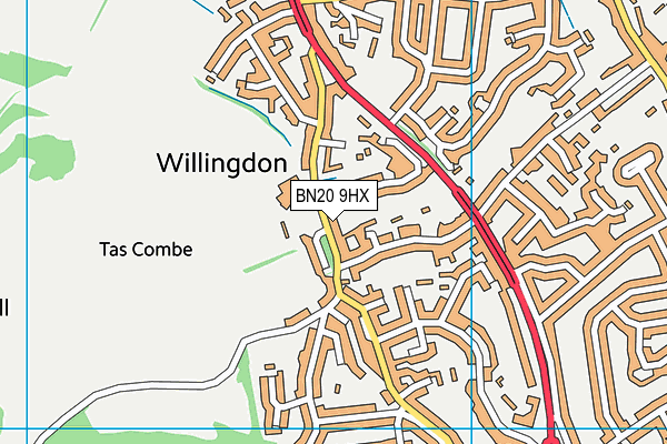 BN20 9HX map - OS VectorMap District (Ordnance Survey) BN20 9HX map - OS VectorMap District (Ordnance Survey)