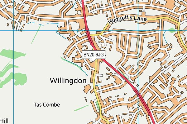 BN20 9JG map - OS VectorMap District (Ordnance Survey) BN20 9JG map - OS VectorMap District (Ordnance Survey)