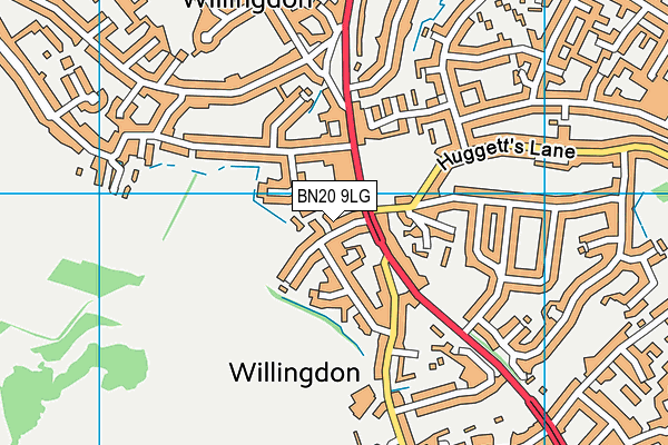 BN20 9LG map - OS VectorMap District (Ordnance Survey) BN20 9LG map - OS VectorMap District (Ordnance Survey)