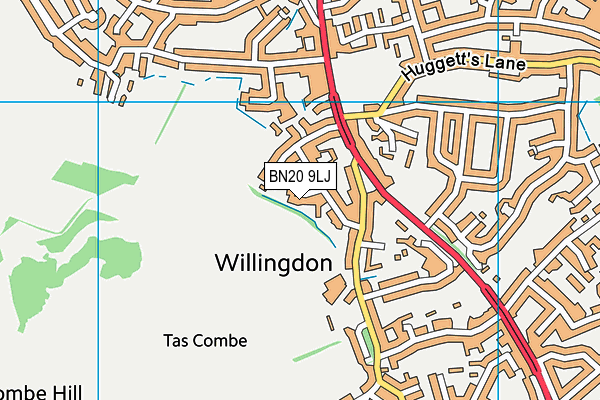 BN20 9LJ map - OS VectorMap District (Ordnance Survey) BN20 9LJ map - OS VectorMap District (Ordnance Survey)