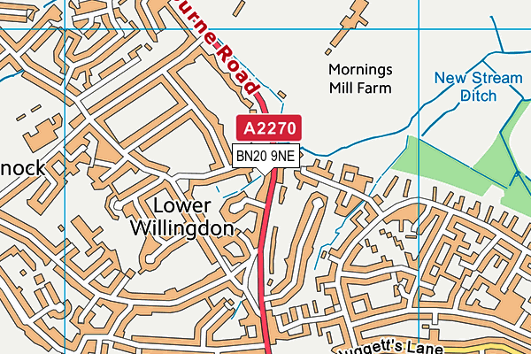 BN20 9NE map - OS VectorMap District (Ordnance Survey) BN20 9NE map - OS VectorMap District (Ordnance Survey)