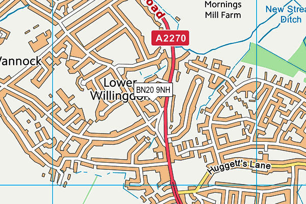 BN20 9NH map - OS VectorMap District (Ordnance Survey)