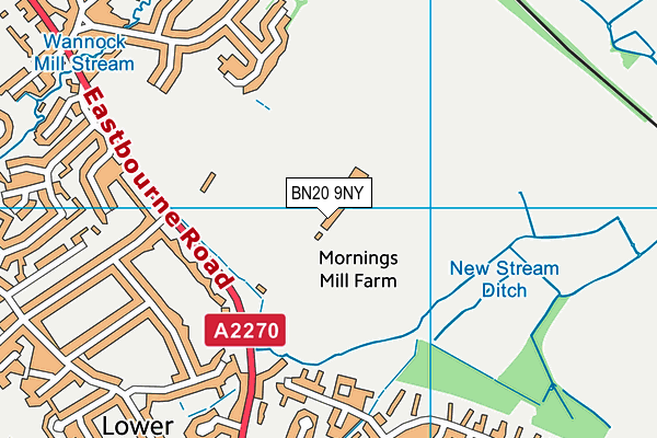 BN20 9NY map - OS VectorMap District (Ordnance Survey) BN20 9NY map - OS VectorMap District (Ordnance Survey)