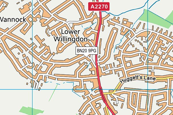 BN20 9PG map - OS VectorMap District (Ordnance Survey) BN20 9PG map - OS VectorMap District (Ordnance Survey)