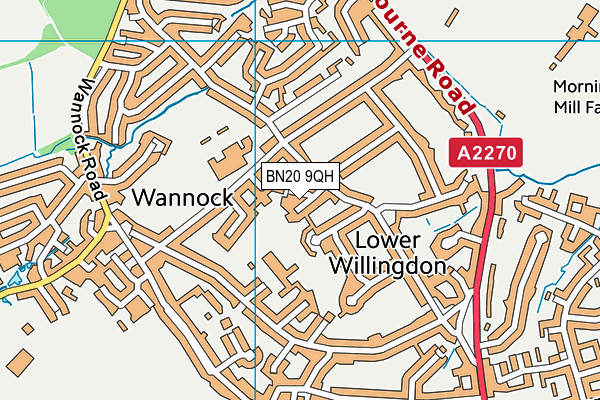 BN20 9QH map - OS VectorMap District (Ordnance Survey) BN20 9QH map - OS VectorMap District (Ordnance Survey)