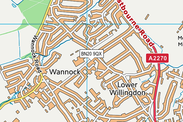BN20 9QX map - OS VectorMap District (Ordnance Survey) BN20 9QX map - OS VectorMap District (Ordnance Survey)